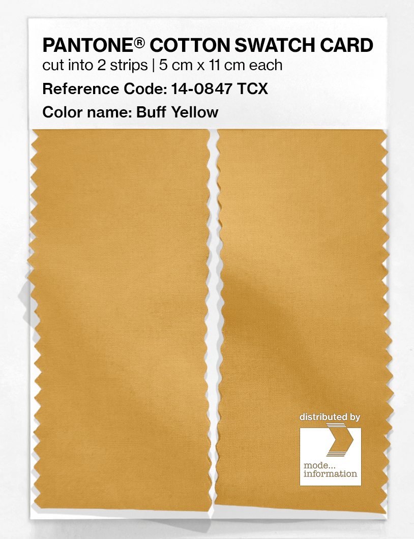 Product image 2 of the product “PANTONE® COTTON SWATCH CARD 14-0847 TCX Buff Yellow ”
