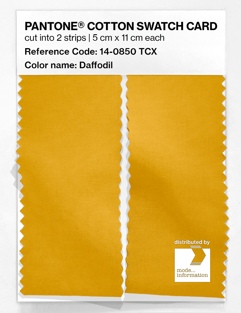 Product image 2 of the product “PANTONE® COTTON SWATCH CARD 14-0850 TCX Daffodil ”