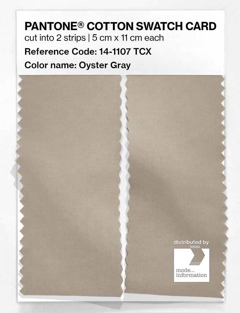 Artikelbild 2 des Artikels “PANTONE® COTTON SWATCH CARD 14-1107 TCX Oyster Gray “