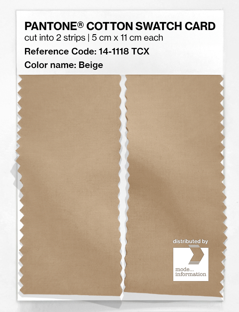 Artikelbild 2 des Artikels “PANTONE® COTTON SWATCH CARD 14-1118 TCX Beige “