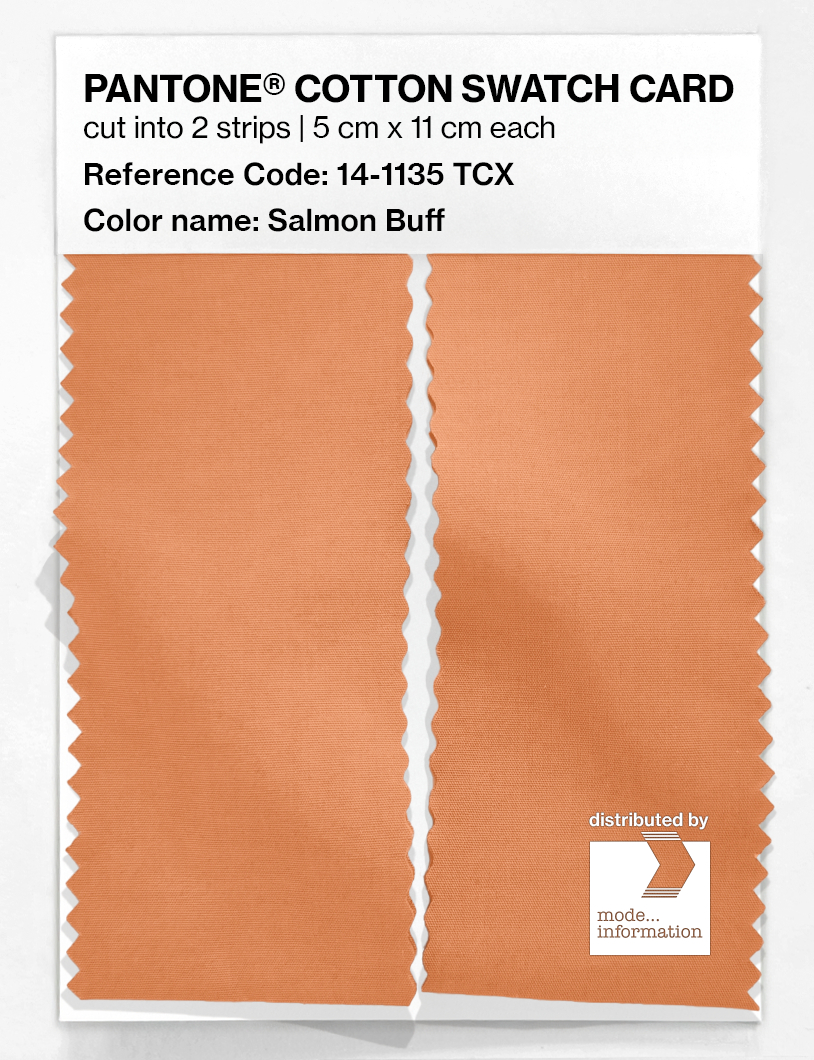 Product image 2 of the product “PANTONE® COTTON SWATCH CARD 14-1135 TCX Salmon Buff ”