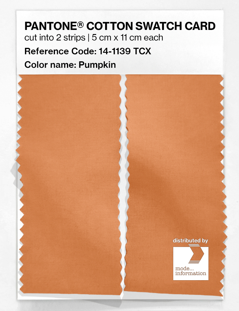 Product image 2 of the product “PANTONE® COTTON SWATCH CARD 14-1139 TCX Pumpkin ”