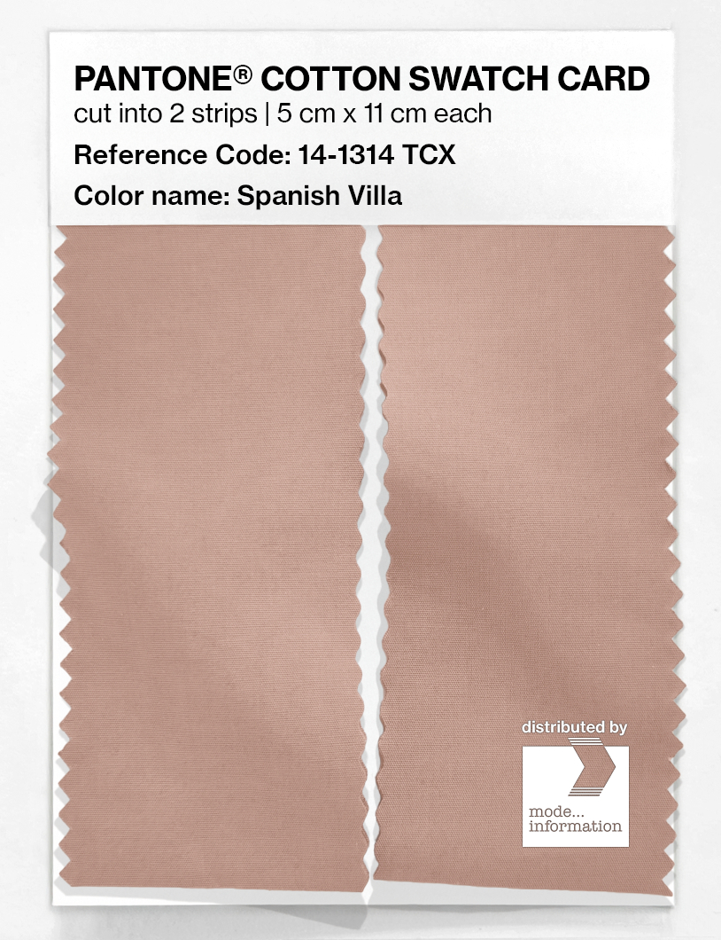 Product image 2 of the product “PANTONE® COTTON SWATCH CARD 14-1314 TCX Spanish Villa ”
