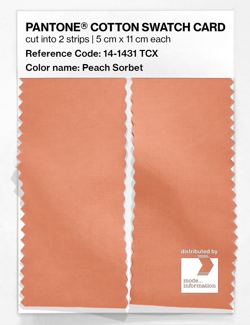Artikelbild 2 des Artikels “PANTONE® COTTON SWATCH CARD 14-1431 TCX Peach Sorbet “