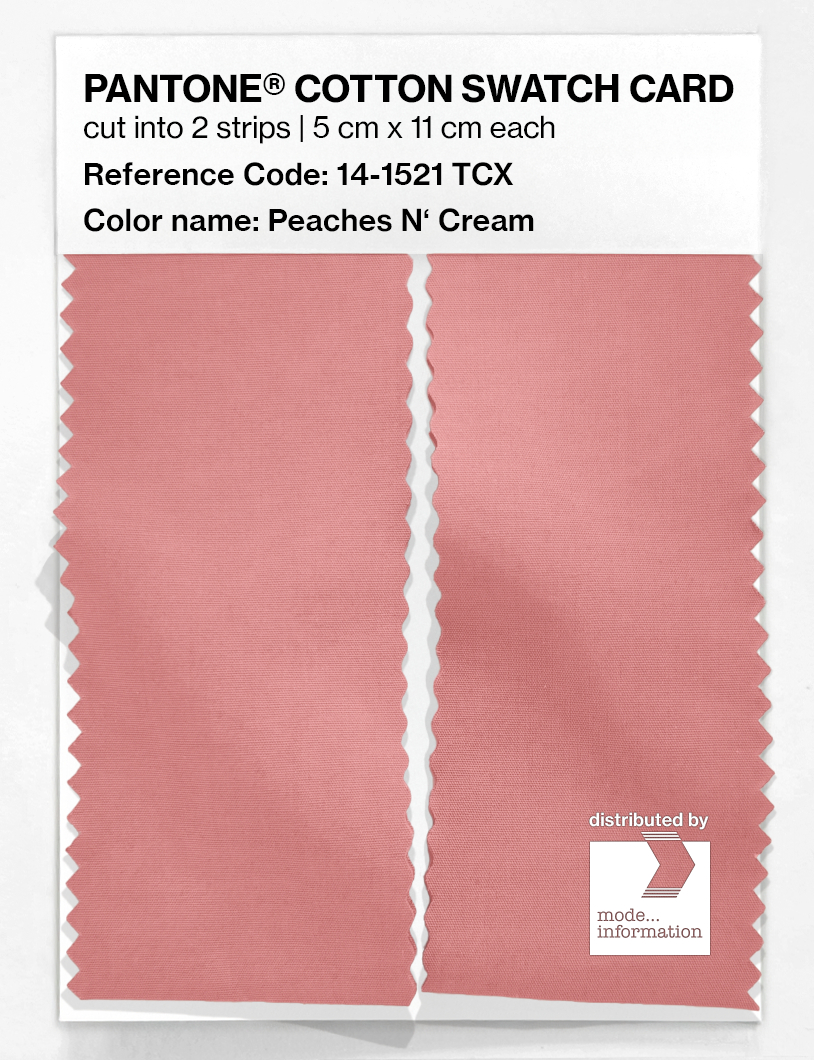 Product image 2 of the product “PANTONE® COTTON SWATCH CARD 14-1521 TCX Peaches N' Cream ”