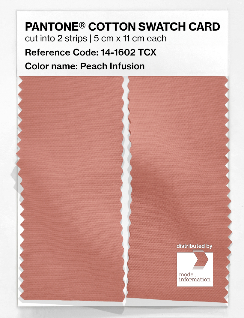 Product image 2 of the product “PANTONE® COTTON SWATCH CARD 14-1602 TCX Peach Infusion ”