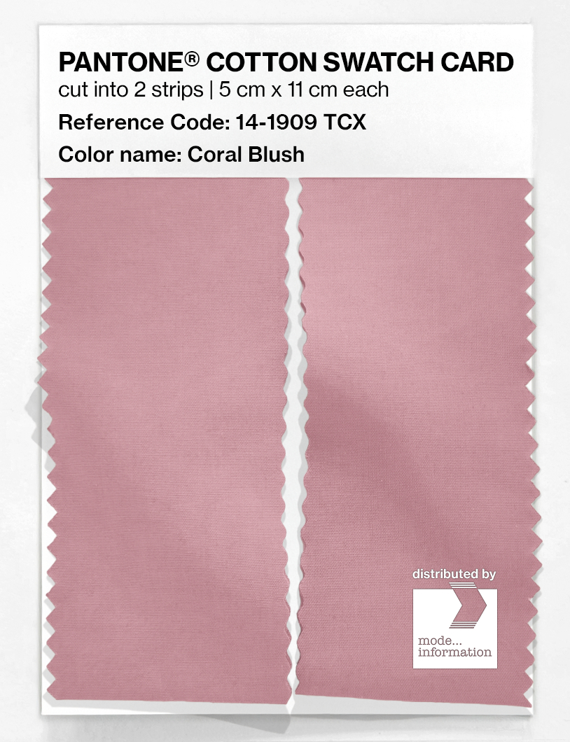 Artikelbild 2 des Artikels “PANTONE® COTTON SWATCH CARD 14-1909 TCX Coral Blush “