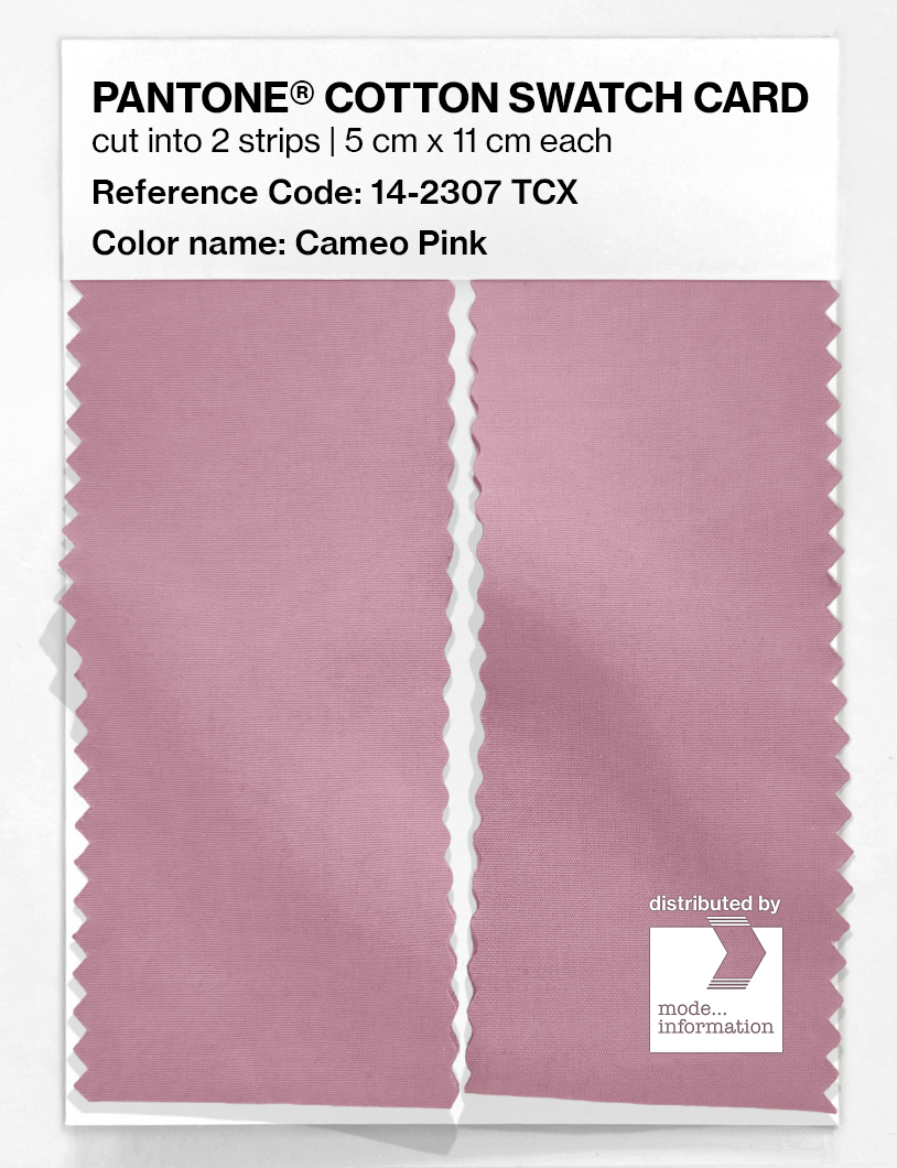 Product image 2 of the product “PANTONE® COTTON SWATCH CARD 14-2307 TCX Cameo Pink ”