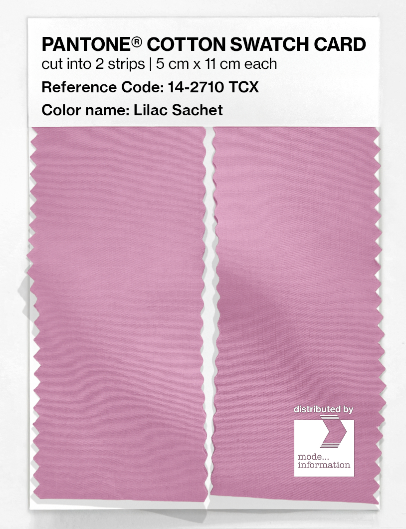Product image 2 of the product “PANTONE® COTTON SWATCH CARD 14-2710 TCX Lilac Sachet ”