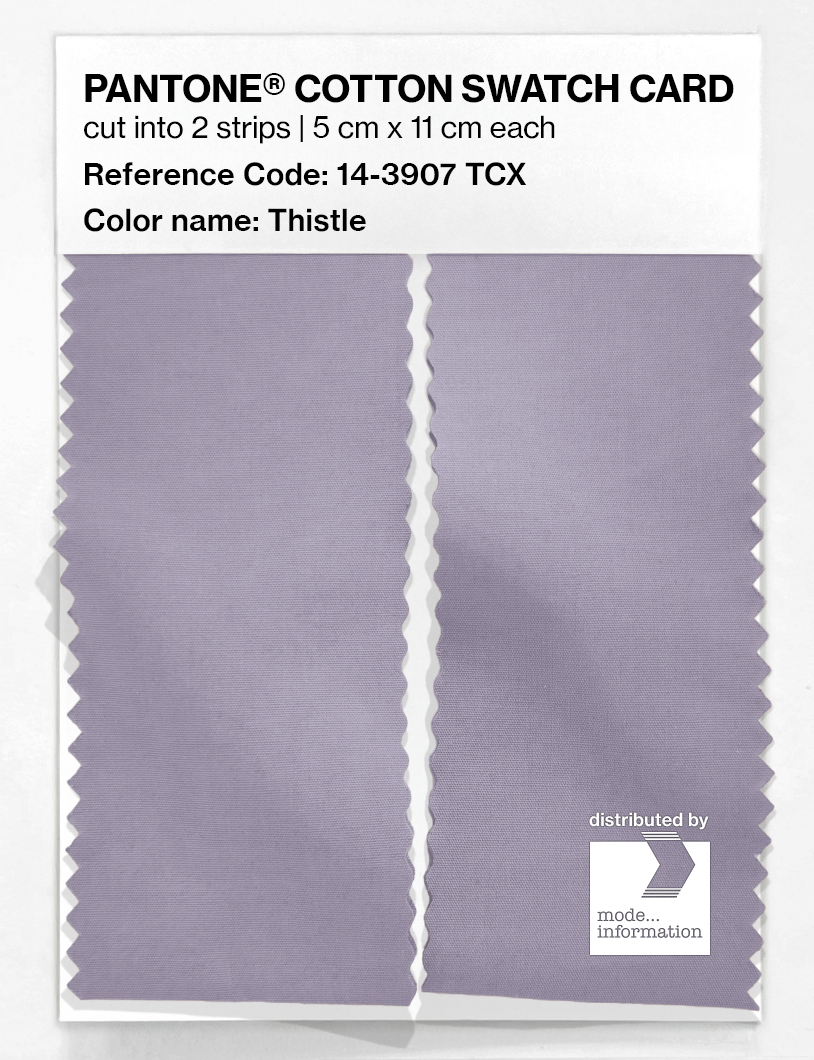 Product image 2 of the product “PANTONE® COTTON SWATCH CARD 14-3907 TCX Thistle ”