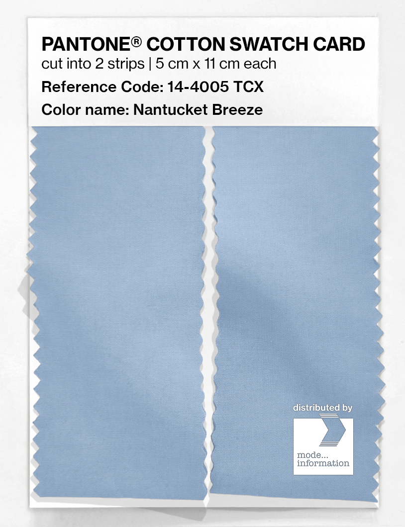 Product image 2 of the product “PANTONE® COTTON SWATCH CARD 14-4005 TCX Nantucket Breeze ”