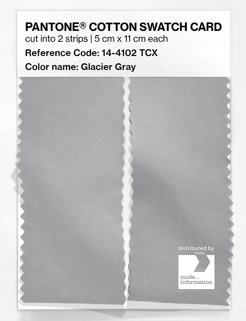 Product image 2 of the product “PANTONE® COTTON SWATCH CARD 14-4102 TCX Glacier Gray ”