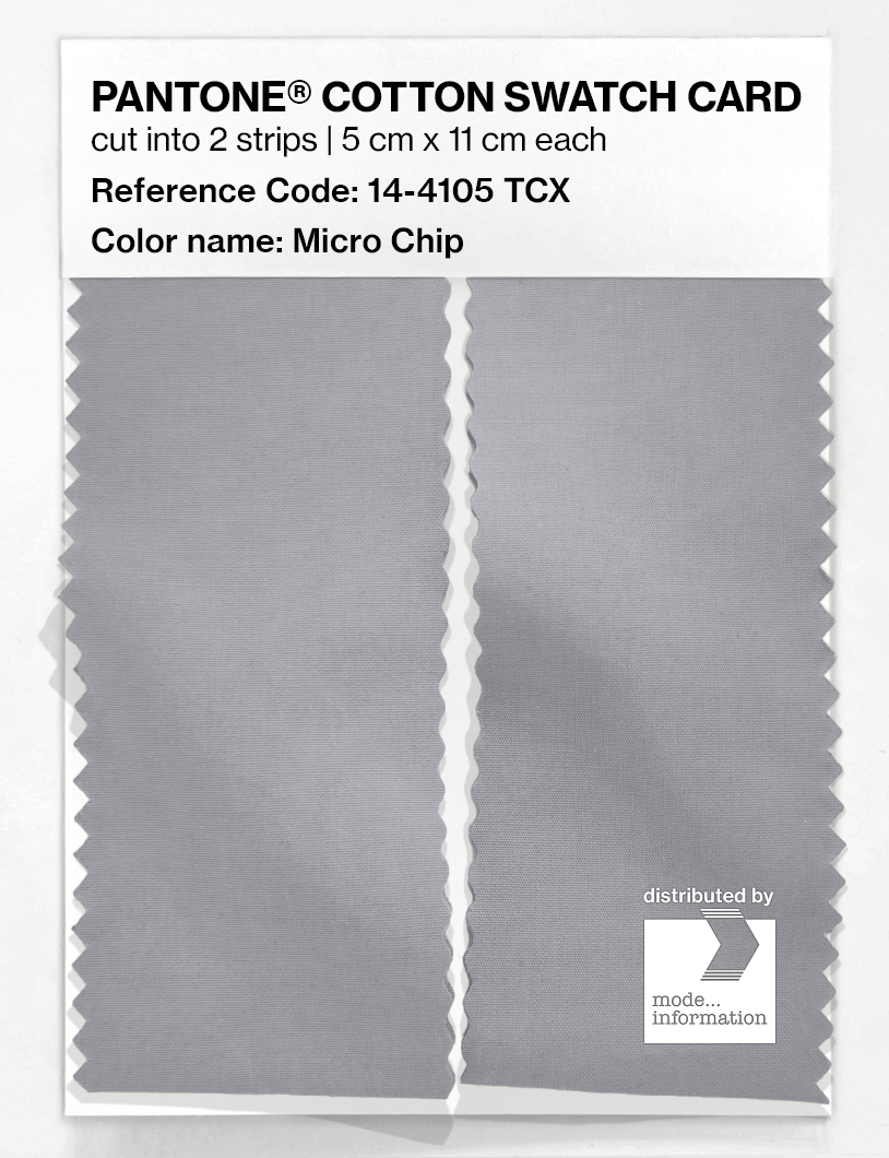 Product image 2 of the product “PANTONE® COTTON SWATCH CARD 14-4105 TCX Micro Chip ”