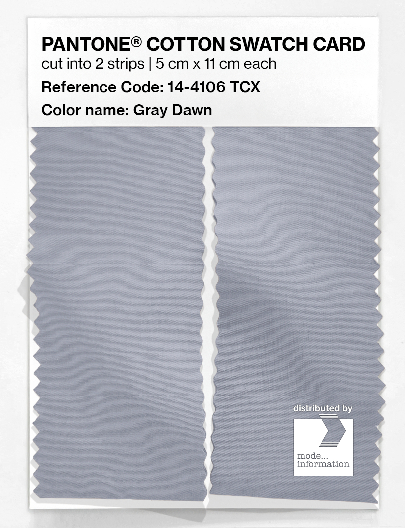 Product image 2 of the product “PANTONE® COTTON SWATCH CARD 14-4106 TCX Gray Dawn ”