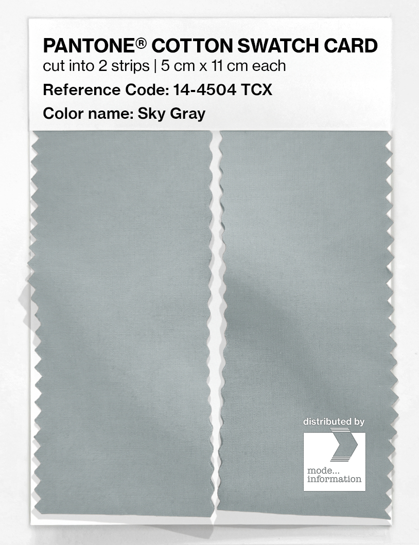 Artikelbild 2 des Artikels “PANTONE® COTTON SWATCH CARD 14-4504 TCX Sky Gray “