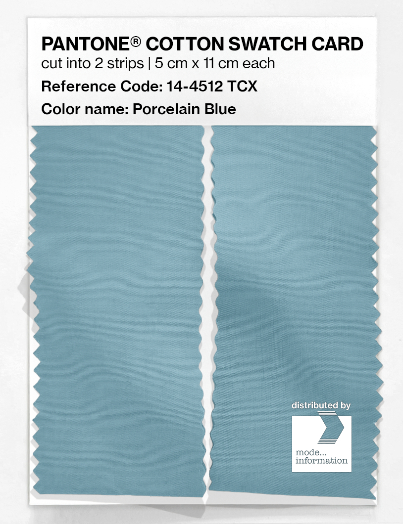 Product image 2 of the product “PANTONE® COTTON SWATCH CARD 14-4512 TCX Porcelain Blue ”