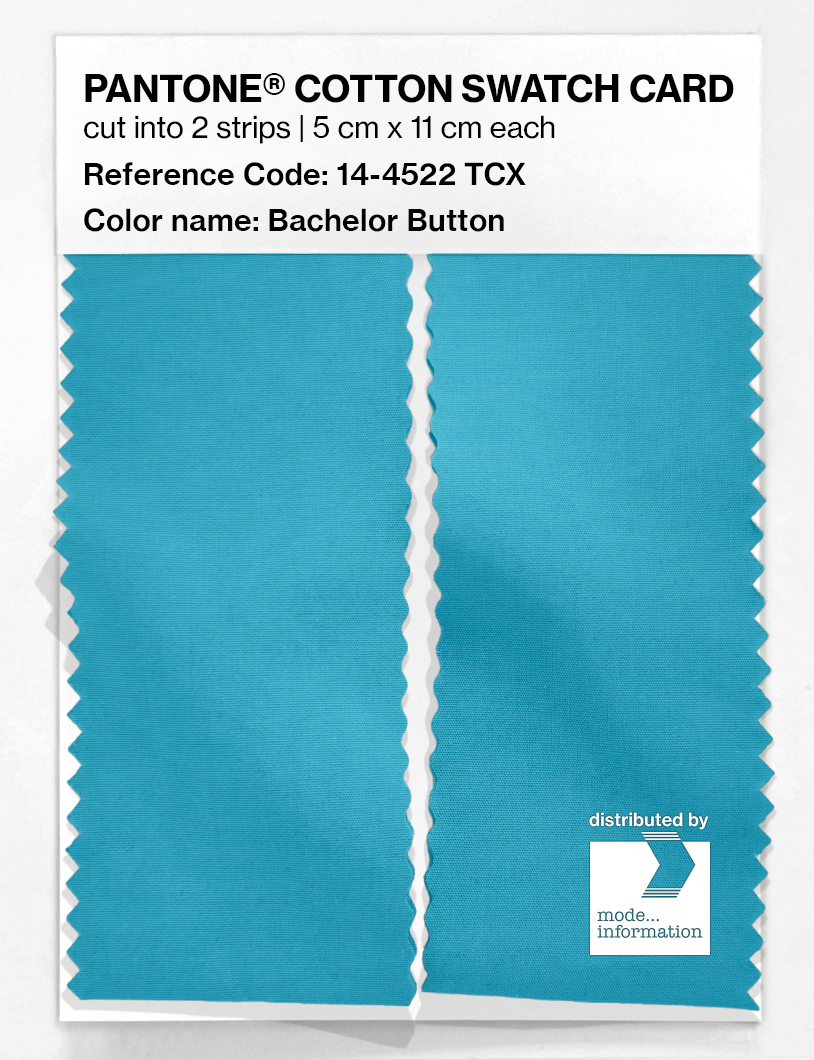 Product image 2 of the product “PANTONE® COTTON SWATCH CARD 14-4522 TCX Bachelor Button ”