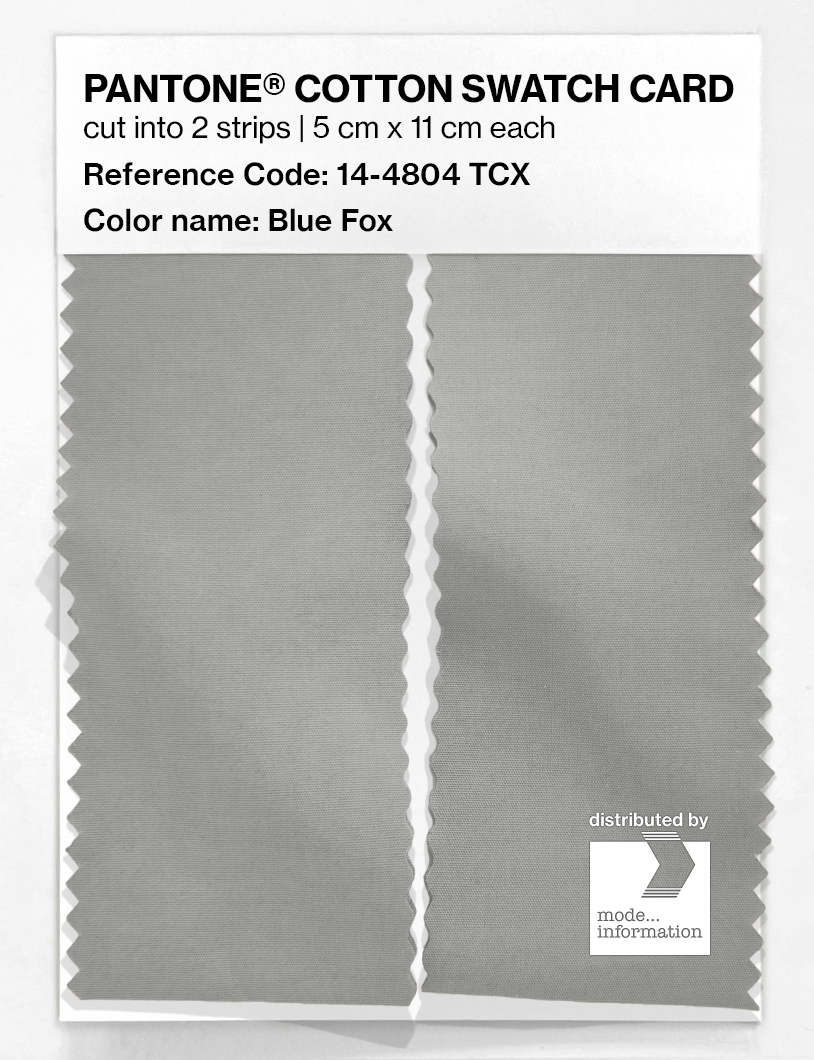 Product image 2 of the product “PANTONE® COTTON SWATCH CARD 14-4804 TCX Blue Fox ”