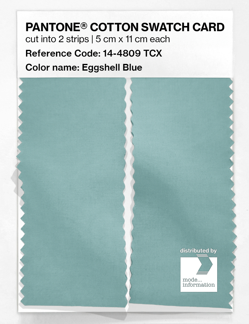 Product image 2 of the product “PANTONE® COTTON SWATCH CARD 14-4809 TCX Eggshell Blue ”