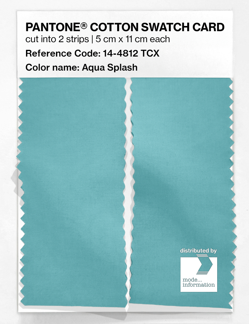 Product image 2 of the product “PANTONE® COTTON SWATCH CARD 14-4812 TCX Aqua Splash ”