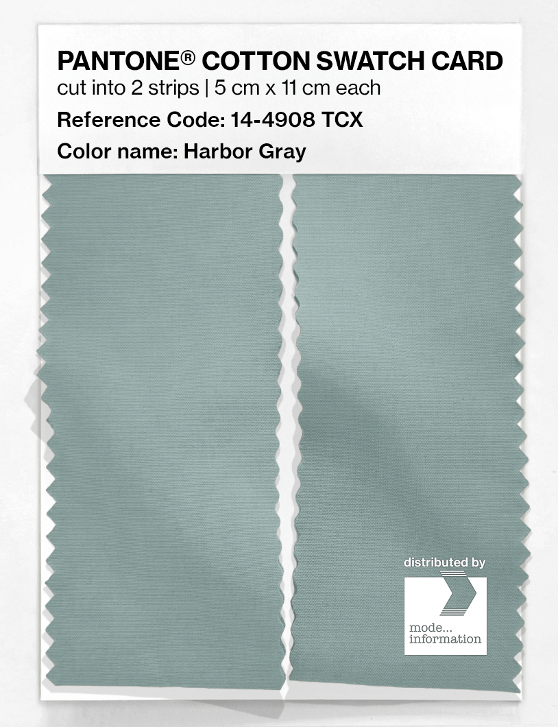 Product image 2 of the product “PANTONE® COTTON SWATCH CARD 14-4908 TCX Harbor Gray ”