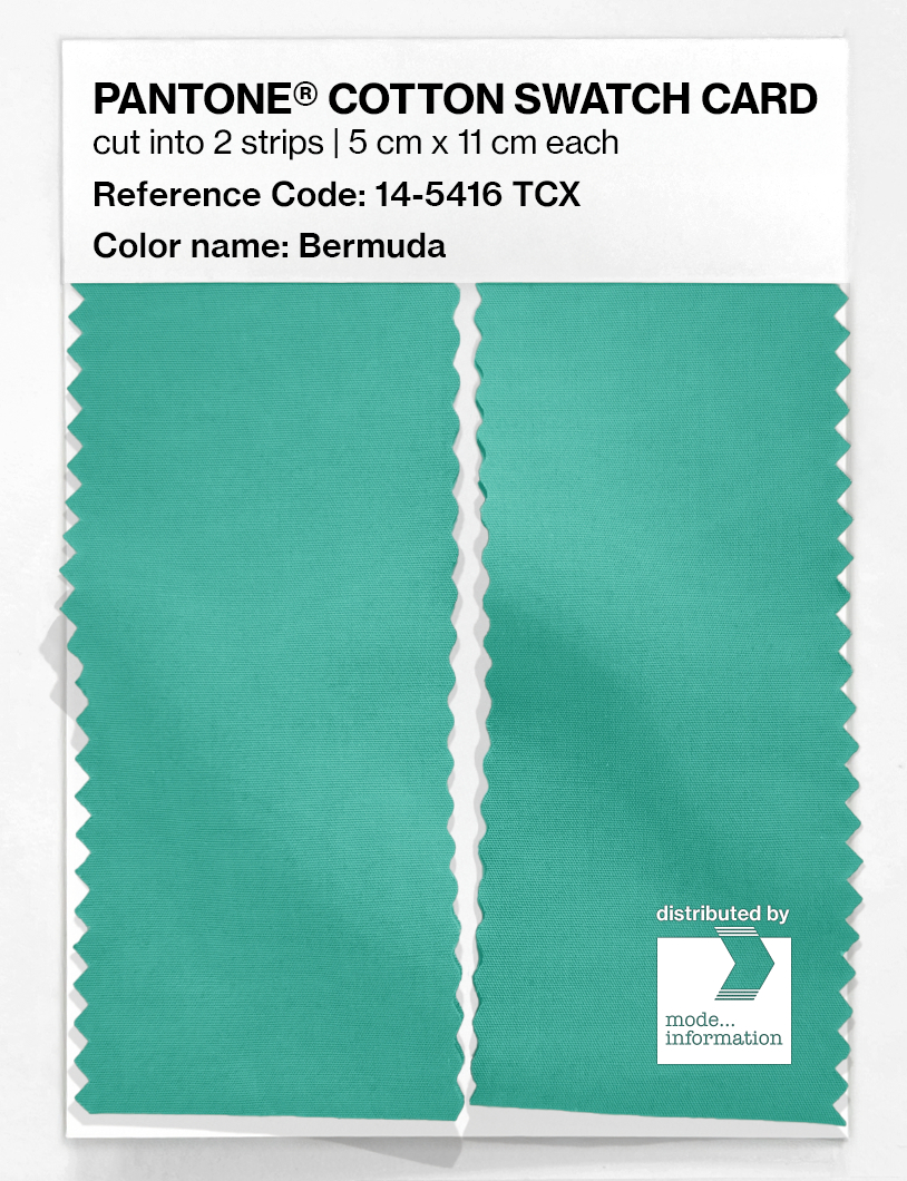 Product image 2 of the product “PANTONE® COTTON SWATCH CARD 14-5416 TCX Bermuda ”