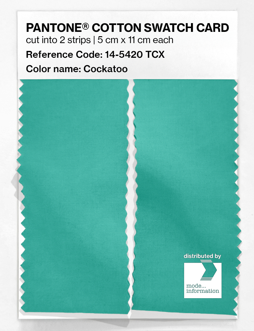 Artikelbild 2 des Artikels “PANTONE® COTTON SWATCH CARD 14-5420 TCX Cockatoo “