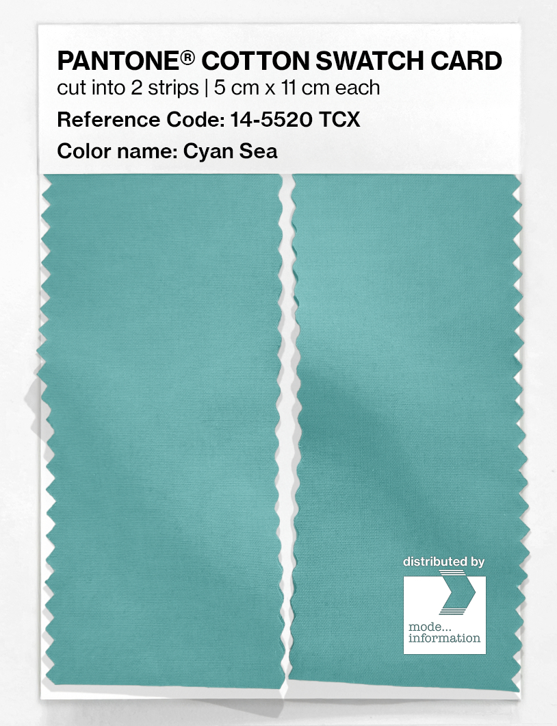 Artikelbild 2 des Artikels “PANTONE® COTTON SWATCH CARD 14-5520 TCX Cyan Sea “
