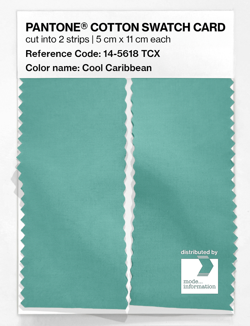 Artikelbild 2 des Artikels “PANTONE® COTTON SWATCH CARD 14-5618 TCX Cool Caribbean “