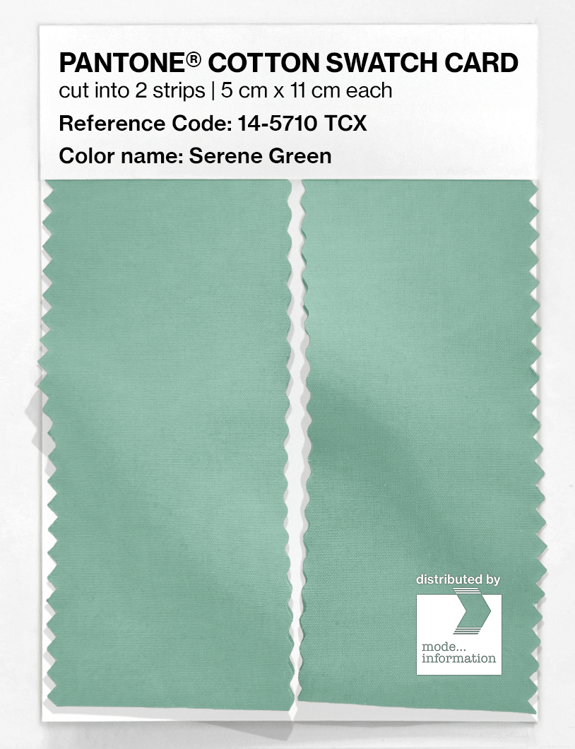 Artikelbild 2 des Artikels “PANTONE® COTTON SWATCH CARD 14-5710 TCX Serene Green “