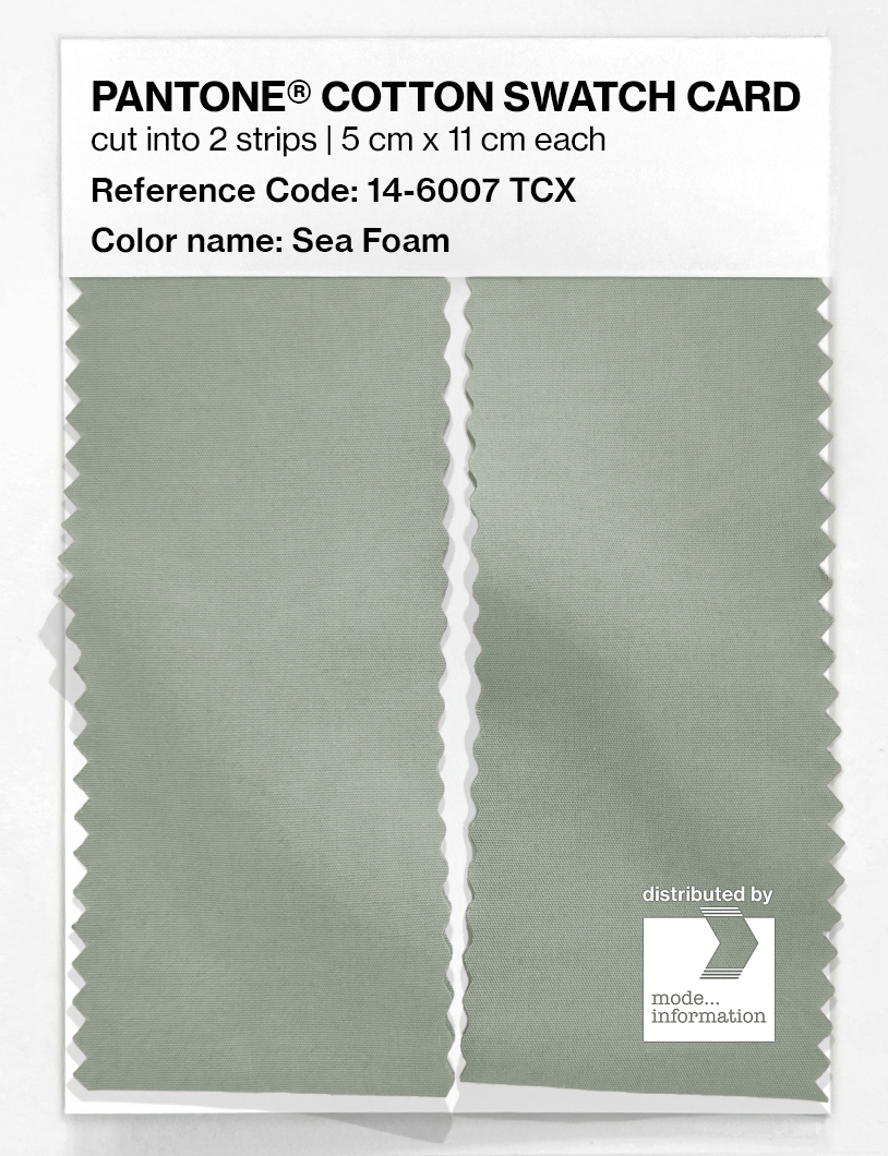 Product image 2 of the product “PANTONE® COTTON SWATCH CARD 14-6007 TCX Sea Foam ”