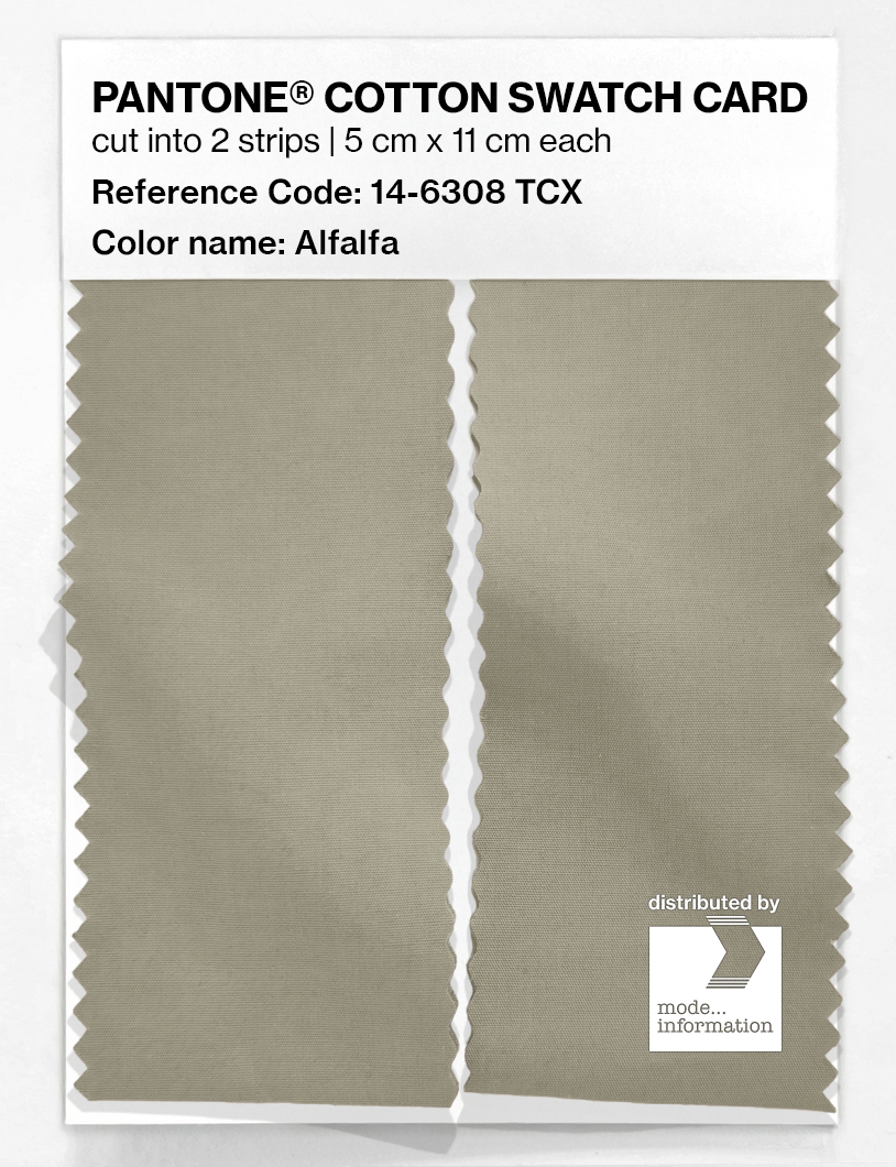 Product image 2 of the product “PANTONE® COTTON SWATCH CARD 14-6308 TCX Alfalfa ”