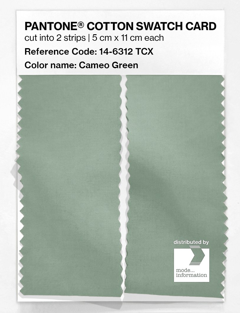 Artikelbild 2 des Artikels “PANTONE® COTTON SWATCH CARD 14-6312 TCX Cameo Green “