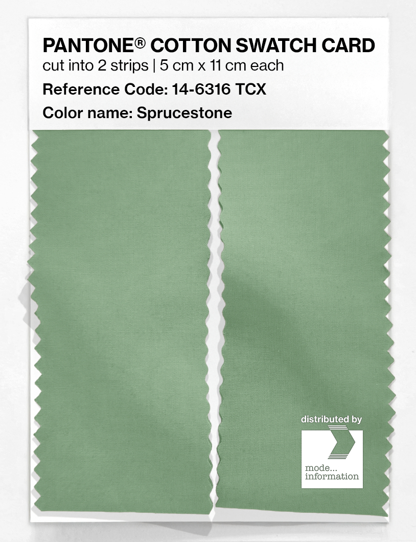 Product image 2 of the product “PANTONE® COTTON SWATCH CARD 14-6316 TCX Sprucestone ”