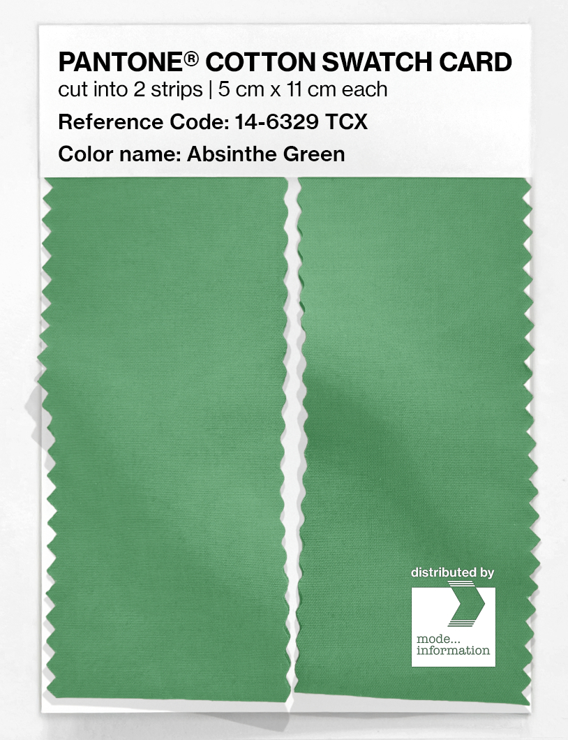 Artikelbild 2 des Artikels “PANTONE® COTTON SWATCH CARD 14-6329 TCX Absinthe Green “