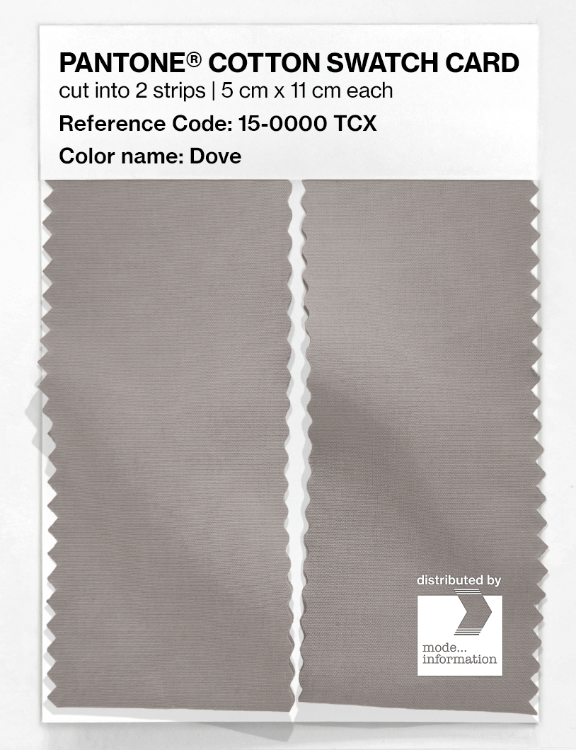 Product image 2 of the product “PANTONE® COTTON SWATCH CARD 15-0000 TCX Dove ”