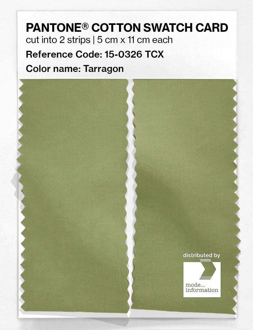 Product image 2 of the product “PANTONE® COTTON SWATCH CARD 15-0326 TCX Tarragon ”