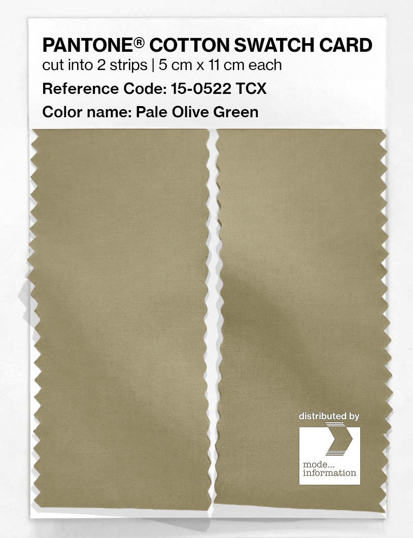 Product image 2 of the product “PANTONE® COTTON SWATCH CARD 15-0522 TCX Pale Olive Green ”