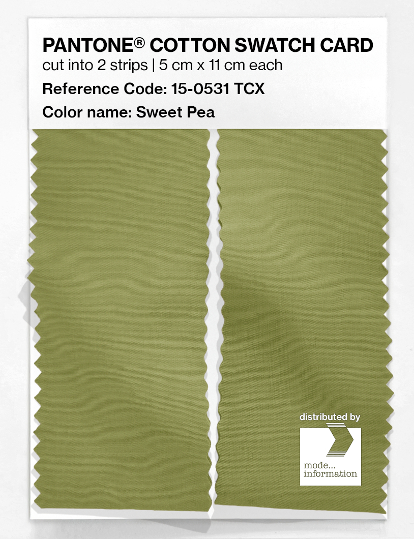 Product image 2 of the product “PANTONE® COTTON SWATCH CARD 15-0531 TCX Sweet Pea ”
