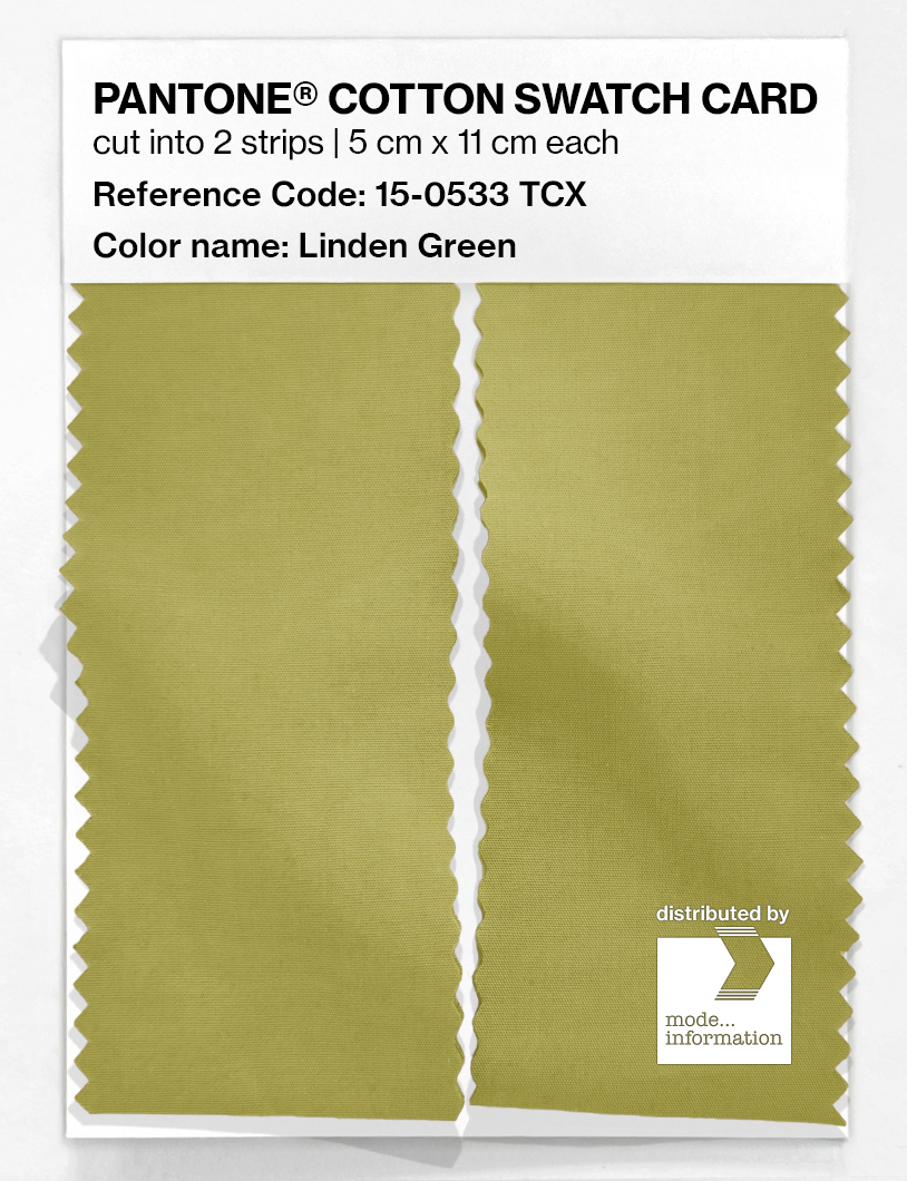 Product image 2 of the product “PANTONE® COTTON SWATCH CARD 15-0533 TCX Linden Green ”