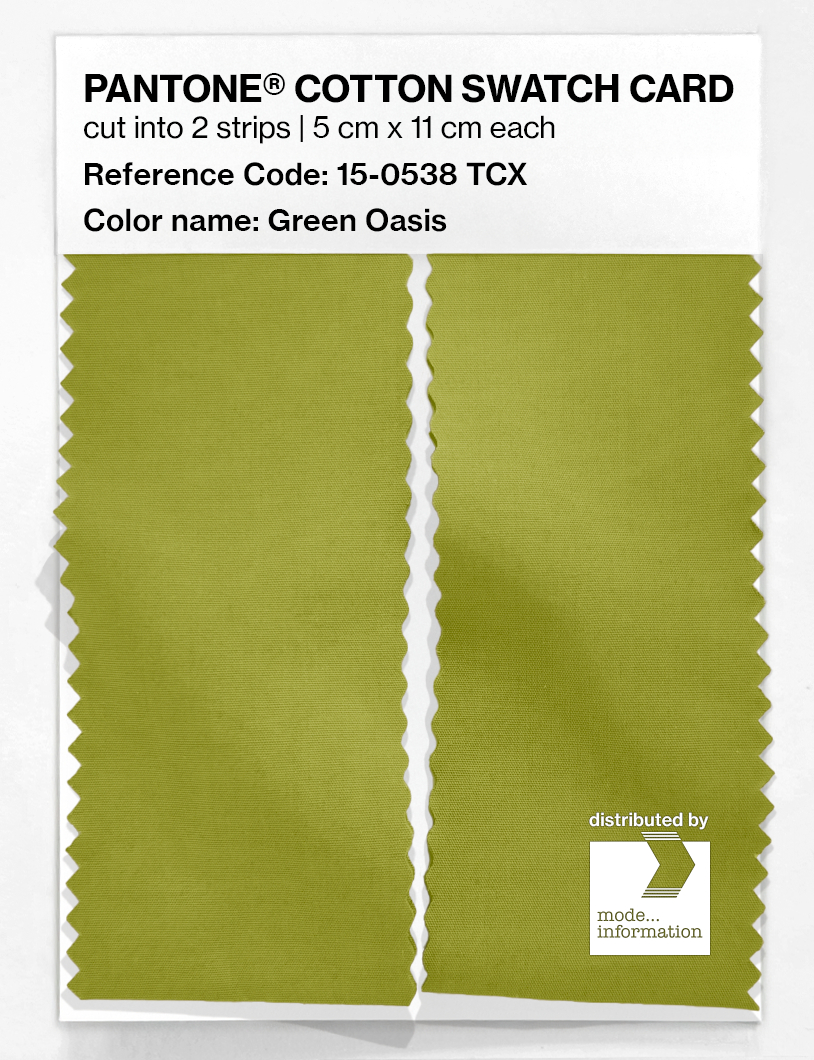 Product image 2 of the product “PANTONE® COTTON SWATCH CARD 15-0538 TCX Green Oasis ”