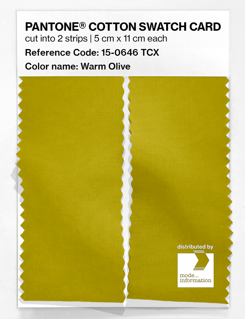 Product image 2 of the product “PANTONE® COTTON SWATCH CARD 15-0646 TCX Warm Olive ”