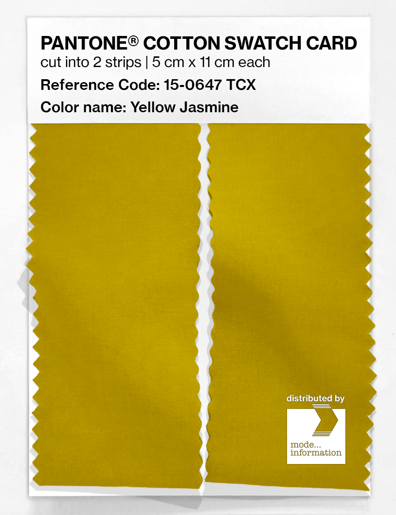 Product image 2 of the product “PANTONE® COTTON SWATCH CARD 15-0647 TCX Yellow Jasmine ”