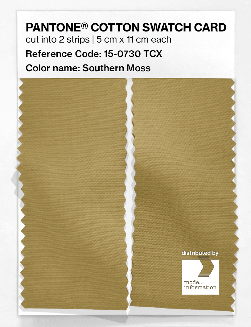 Product image 2 of the product “PANTONE® COTTON SWATCH CARD 15-0730 TCX Southern Moss ”