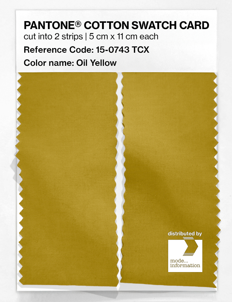 Product image 2 of the product “PANTONE® COTTON SWATCH CARD 15-0743 TCX Oil Yellow ”