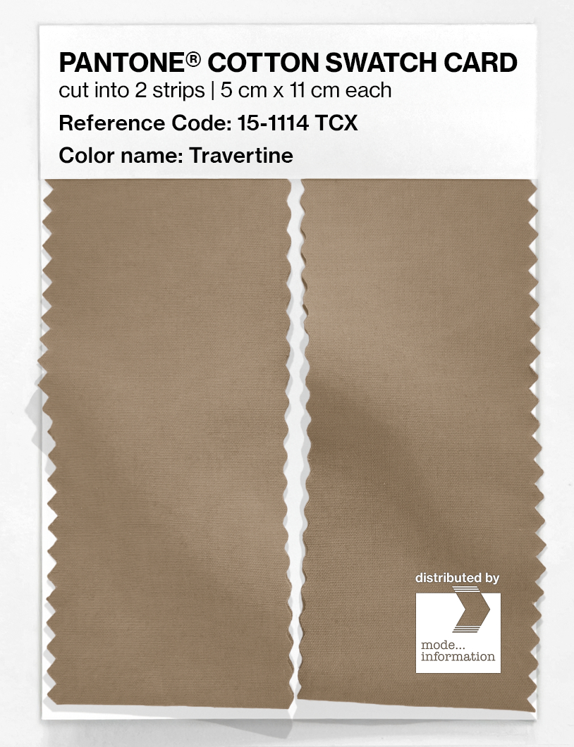 Product image 2 of the product “PANTONE® COTTON SWATCH CARD 15-1114 TCX Travertine ”