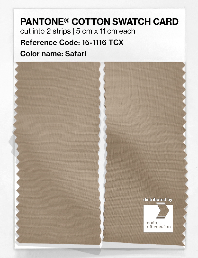 Product image 2 of the product “PANTONE® COTTON SWATCH CARD 15-1116 TCX Safari ”