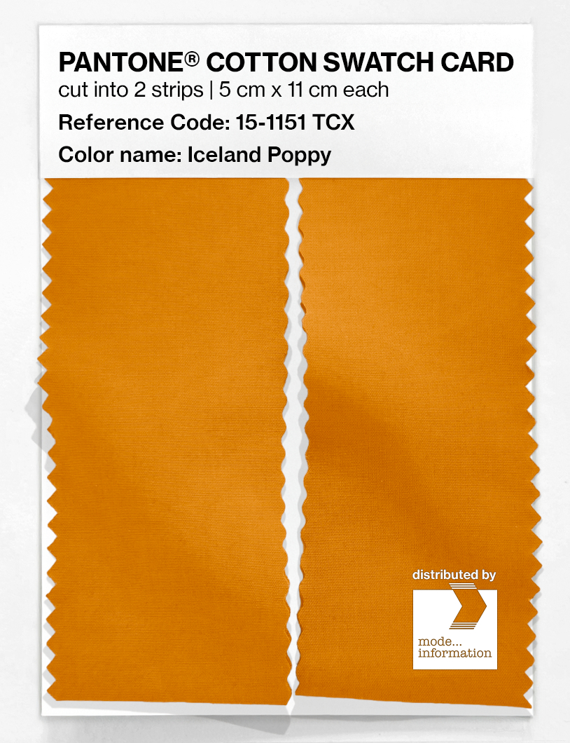 Artikelbild 2 des Artikels “PANTONE® COTTON SWATCH CARD 15-1151 TCX Iceland Poppy “