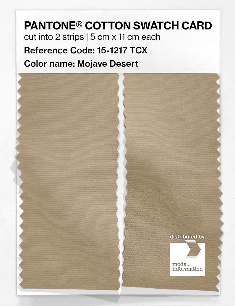 Product image 2 of the product “PANTONE® COTTON SWATCH CARD 15-1217 TCX Mojave Desert ”