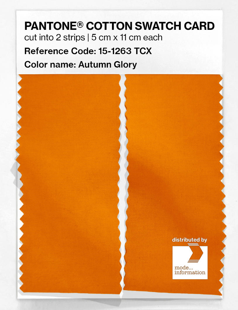 Product image 2 of the product “PANTONE® COTTON SWATCH CARD 15-1263 TCX Autumn Glory ”